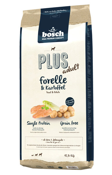 Bosch HPC Plus Trout (один белок), 12,5 кг