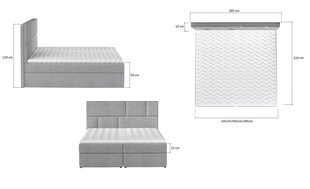 Кровать NORE Florence, 165x200 см, розовая цена и информация | Кровати | hansapost.ee