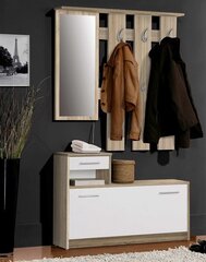 Набор мебели для прихожей Hallways, белый/дубовый цена и информация | Комплекты в прихожую | hansapost.ee