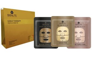 Набор масок для лица Skinlite Gold Therapy, 3 шт. цена и информация | Маски для лица, патчи для глаз | hansapost.ee