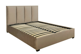 Кровать с ящиком для постельного белья NORE Kelda, 160x200 см, светло-коричневая цена и информация | Кровать БОНО, белая | hansapost.ee