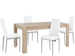 Комплект мебели для столовой Notio Living Lori 160/Barak, цвета дуба/белый цена и информация | Комплекты мебели для столовой | hansapost.ee
