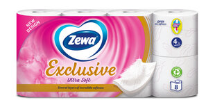ZEWA Exclusive Ultra Soft туалетная бумага, 4 слоя 8 рулонов цена и информация | Туалетная бумага, бумажные полотенца | hansapost.ee