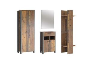 Комплект мебели в прихожую Clif, тёмно-серый/винтажный дуб цена и информация | Комплекты в прихожую | hansapost.ee
