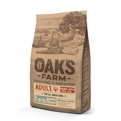 Oak's Farm Free Salmon with Krill Adult All Breed Dogs Беззерновой сухой корм для взрослых собак всех пород с лососем, 12 кг цена и информация | Сухой корм для собак | hansapost.ee