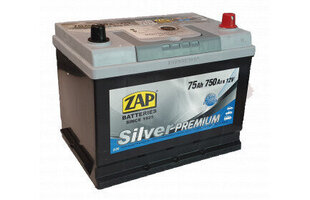 Аккумулятор ZAP Silver Premium Jap (-+) 75Ач 750A цена и информация | Аккумуляторы | hansapost.ee