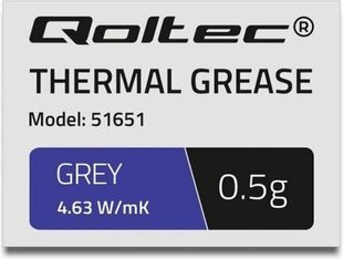 Qoltec Thermal grease 4.63Вт/мК , 0.5г цена и информация | Термопасты | hansapost.ee