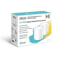TP-LINK AX1800 Whole Home Mesh Wi-Fi 6 System Deco X20 (2-pack) 802.11ax, 1201+574 Mbit цена и информация | Маршрутизаторы (роутеры) | hansapost.ee