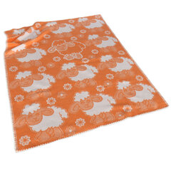 Хлопковое байковое одеяло Lammas от текстильного предприятия, оранжевое, 100x118 см цена и информация | Одеяла | hansapost.ee