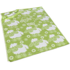 Хлопковое байковое одеяло Lammas от текстильного предприятия, зеленое, 100x118 см цена и информация | Одеяла | hansapost.ee