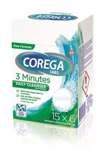 Hambaproteeside puhastustabletid Corega Tabs 3 Minutes, 6 tk hind ja info | Hambaharjad, hampapastad ja suuloputusvedelikud | hansapost.ee