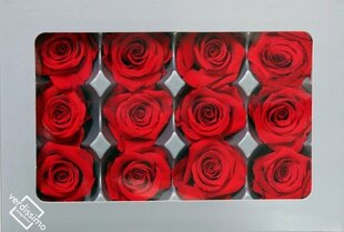 Стабилизированные мини розы 12 шт., красные цена и информация | Спящие стабилизированные розы, растения | hansapost.ee