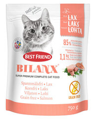 BF полноценный корм для кошек BILANX беззерновой, с лососем 750 гр. цена и информация | Сухой корм для собак | hansapost.ee