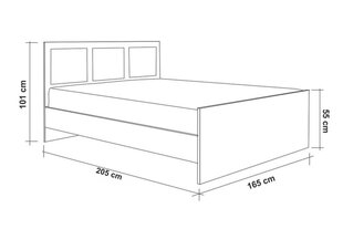 Кровать Vivense Ventus 160x200 см, белый цена и информация | Кровать БОНО, белая | hansapost.ee