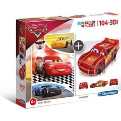 Головоломка Clementoni Cars (Молния Маккуин), 104 д. + 3D модель цена и информация | Пазлы | hansapost.ee