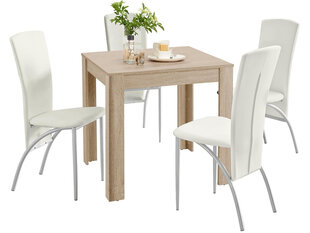 Комплект мебели для столовой Notio Living Lori 80/Nevada, цвета дуба/белый цена и информация | Комплекты мебели для столовой | hansapost.ee