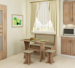 Комплект для столовой с табуретками, дубового/кремового цвета цена и информация | Комплекты мебели для столовой | hansapost.ee