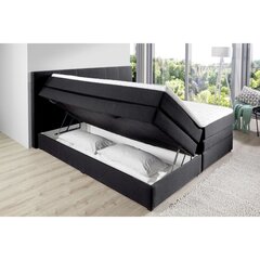 Континентальная кровать Tiina, чёрная, 160 x 200 см цена и информация | Кровати | hansapost.ee
