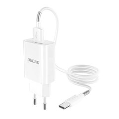 Адаптер Dudao Home Travel EU USB Wall Charger 5V/2.4A QC3.0 Quick Charge 3.0 + кабель USB Type C белый (A3EU + Type-c) цена и информация | Зарядные устройства для телефонов | hansapost.ee