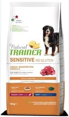 Natural Trainer Sensitive No Gluten для собак средних и крупных пород с ягнятиной 12кг цена и информация | Сухой корм для собак | hansapost.ee