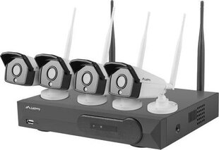 Videovalvesüsteemi komplekt LANBERG 4 kanaliga WIFI NVR + 4 2MP IP kaamerat hind ja info | Valvekaamerad | hansapost.ee