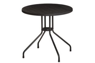 Садовый стол 4Living Malaga 80 см, чёрный цена и информация | Садовые столы, столики | hansapost.ee