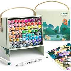 Двухсторонние маркеры ARRTX Alp, 80 цветов цена и информация | Принадлежности для рисования, лепки | hansapost.ee
