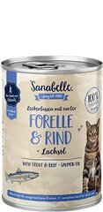 Sanabele консервы для взрослых кошек с форелью и говядиной 400г цена и информация | Консервы для кошек | hansapost.ee