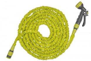 Шланг садовый растягивающийся с насадкой Bradas Trick Hose 5м-15м, зеленоватый цена и информация | Оборудование для полива | hansapost.ee