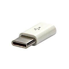 Adapter USB USB-C - microUSB Biały цена и информация | Адаптеры, USB-разветвители | hansapost.ee