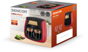 Kohvimasin kahele tassile Sencor SCE2101RD, punane hind ja info | Kohvimasinad ja espressomasinad | hansapost.ee