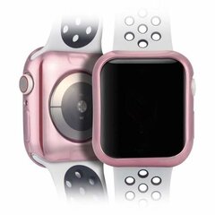 Kaitseümbris Apple Watch 4 44mm pink and transparent hind ja info | Nutikellade aksessuaarid ja tarvikud | hansapost.ee