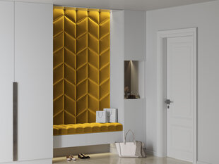 Мягкие настенные панели, 3 шт., Kooko Home Attyla R1, желтые цена и информация | Мягкие стеновые панели | hansapost.ee