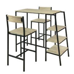 Комплект для столовой SoBuy OGT16-N, коричневый/черный цена и информация | Комплекты мебели для столовой | hansapost.ee